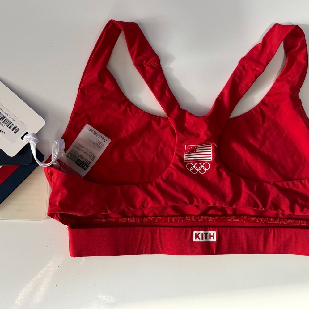 Kith Red Sports Bra Racerback Intimates - Picture 2 of 4